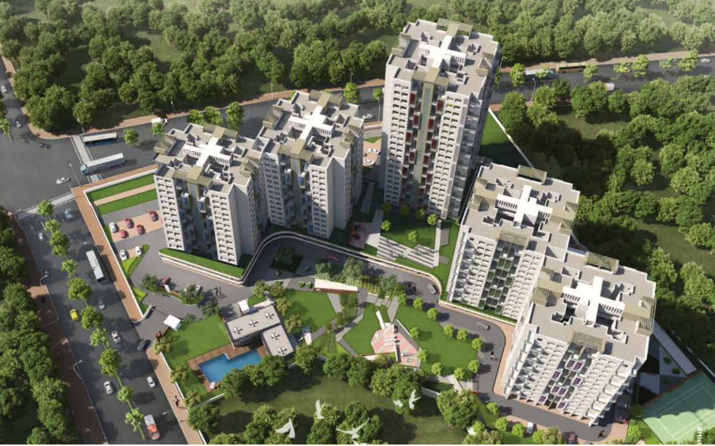 2 BHK Flats for sale in Tinsel Town in Hinjewadi | 3 BHK Flats for sale in Tinsel Town in Hinjewadi