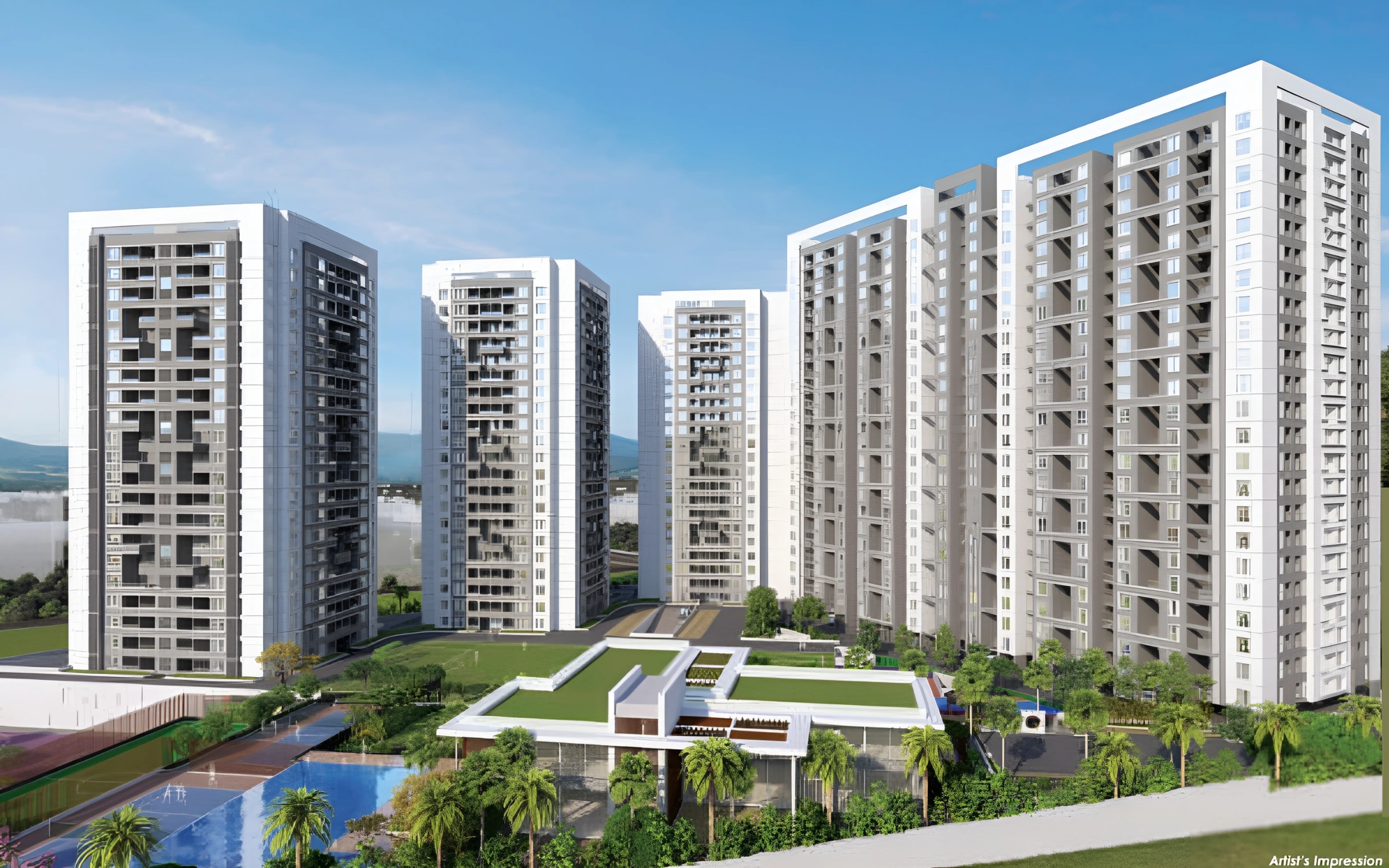 2 BHK flats for sale in New World Skyhigh towers